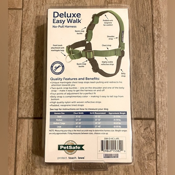 NEW - PetSafe Deluxe Easy Walk Nylon Reflective No Pull Dog Harness - Picture 9 of 9